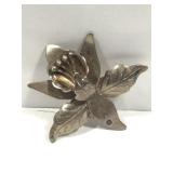 Sterling Silver Mexico flower brooch