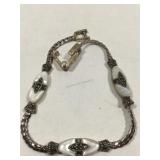 Sterling silver bracelet with Marcasite and MOP -