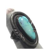 Sterling Silver NA ring with turquoise stone -