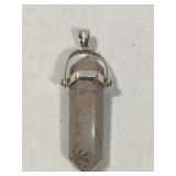 Sterling Silver pendant with cut stone