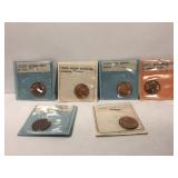 Lot of assorted error Lincoln pennies in holders