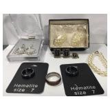 Lot of assorted costume jewelry - cufflinks and