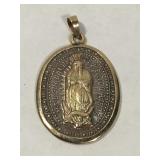 10K Gold and Sterling Silver Guadalupe Mexico