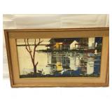 Framed painting on canvas - signed by artist -