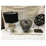 Lot of decorative items and lamp
