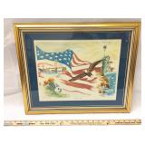 Signed dedicated LM Bucher lithograph