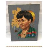 F. Rojas Philippine Artist painting on canvas