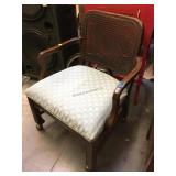 Vintage Wooden Rolling Chair 31in H Approx