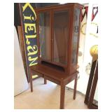 Gun cabinet w/2 drawers and key, approx 48x26x89