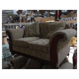 Floral print couch w/cushions, approx 70 inches