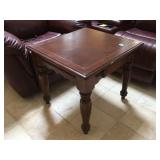 Wooden end table, approx 25x27x24 inches