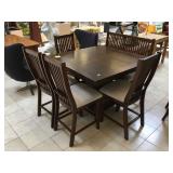 Wooden dinning table w/ 4 individual chairs and