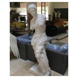 Venus de milo hollow Sculpture, approx 6ft tall,