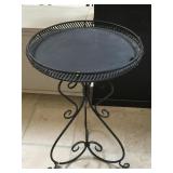 Metal End table, approx 16x27  inches