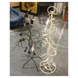 Pair of wine holders, one holds 5, 6, approx 36