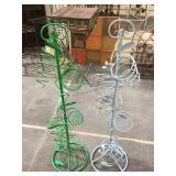 Pair of metal wine holders, both old 5, approx 36