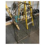 Tall metal wine rack, approx 56x24 inches
