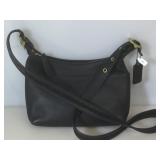 Coach black leather vintage cross body bag. Made