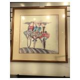 Boulanger print , 33 x 33 , Holiday on Wheels ,