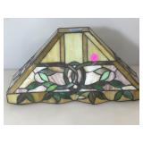 Leaded glass all mount shade, 14 x 7.5 inches