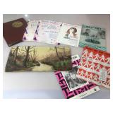 19th century painting on board, with assorted