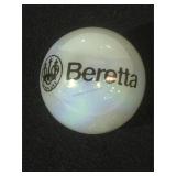 25 MM marble, white, displaying Beretta
