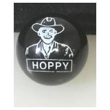 25 MM marble, blue, displaying Hoppy (Hop-along