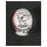 1 15 MM multicolored Popeye marble..
