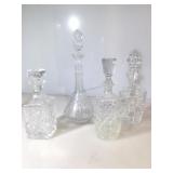 Lot of 4 decanters including Gorham crystal and