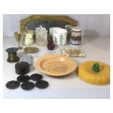 Mixed household items, including a ceramic