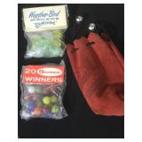 2 vintage bags of marbles never opened, plus a