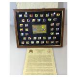 1987 Pan Am games pin sets of flags w/frame
