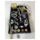 Large lot of assorted costume jewelry and more