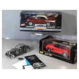 Lot of 3 die cast cars in original packaging. T