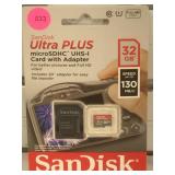 SanDisk Ultra Plus micro SDHC Card w/adapter, 32