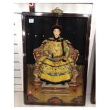 Vintage Chinese reverse painting on glass of