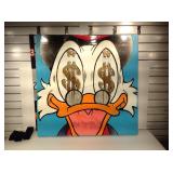 Scrooge McDuck painting on canvas, 36 x 36,