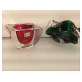 Val St Lambert sommerso style crystal 2 color