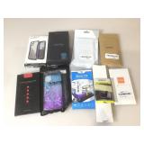 Mixed assortment of smart phone cases, screen
