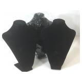 Lot of 3 Black Necklace Displays  Approx 13Hx9W
