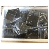 Entire box of Black Alligator Print Coasters.