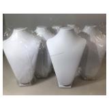 Lot of 6 White necklace stands. Approx 12x9.