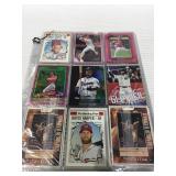 Baseball cards in pages