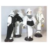 Fabulous lot of 4 dolls hand-made in Taiwan with