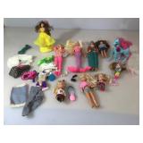 Assorted Dolls and doll clothes. Barbie, My