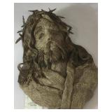 Handcrafted Burlap Sculpture of Jesus Christ.