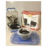 KLH Audio System and box of vintage hair c