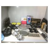 Huge box of bakeware. Bread tubes, bundt and cup