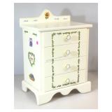4-drawer jewelry chest, 17x14x9.5