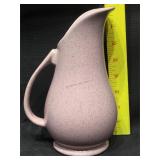 Brush pottery pink pitcher, vg condition, 8